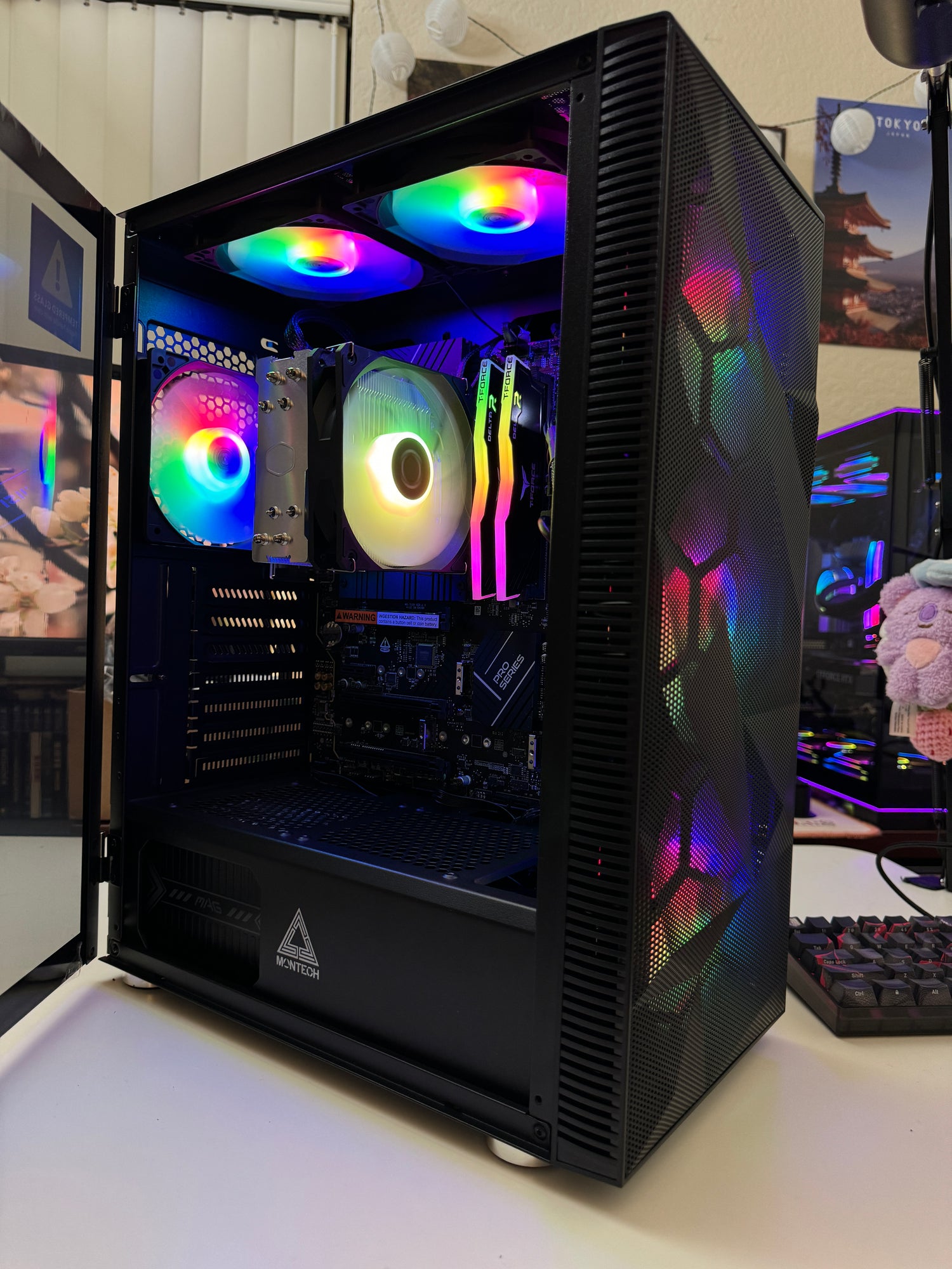 PC with RGB fans 