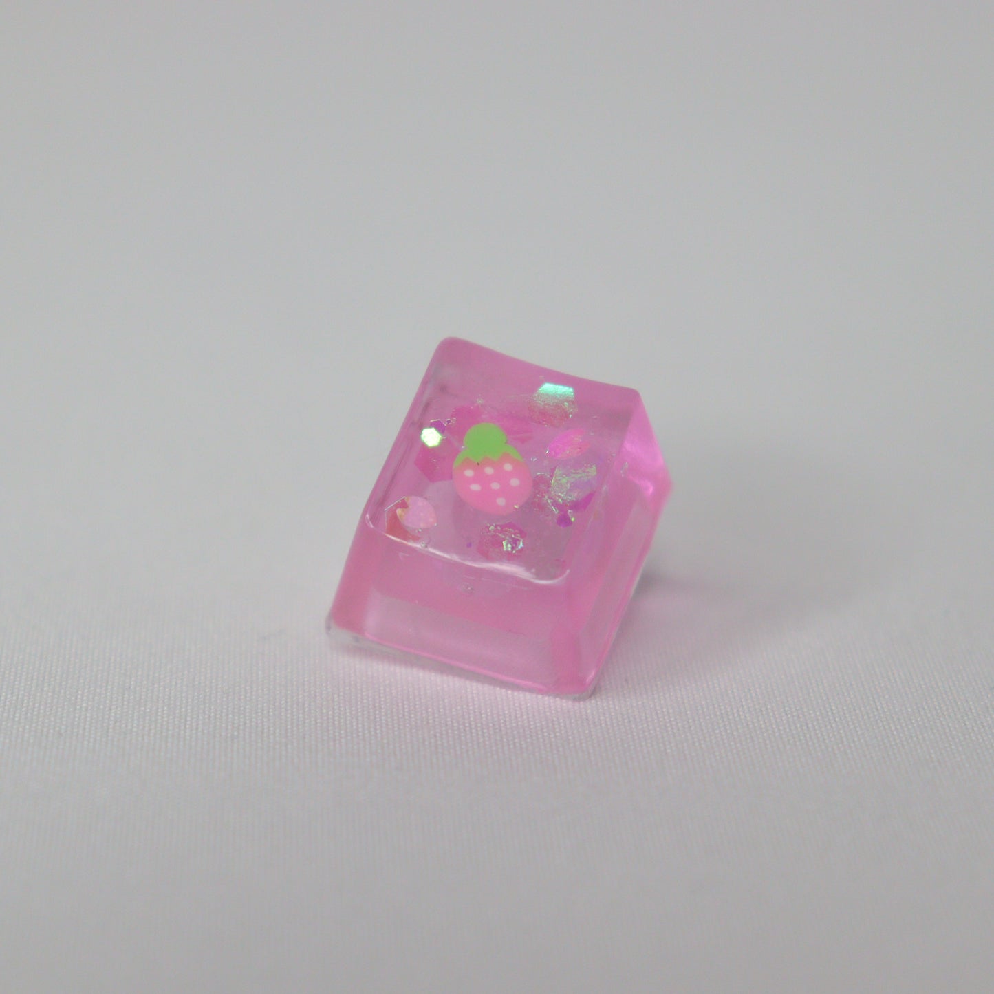 Strawberry Dream Keycap with Cherry Blossom Petals